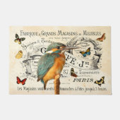 Kingfisher & Butterflies Franse advertentie Deurmat (Voorkant)