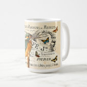 Kingfisher & Butterflies Franse advertentie Koffiemok (Voorkant rechts)