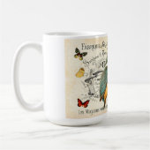 Kingfisher & Butterflies Franse advertentie Koffiemok (Links)