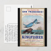 Kingfisher Clipper zeilschip 1855 Briefkaart (Voorkant / Achterkant)