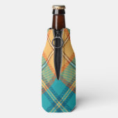 Kingfisher Crest over Tartan Bottle Cooler (Fles Achterkant)