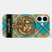 Kingfisher Crest over Tartan Case-Mate iPhone Case (Achterkant (horizontaal))