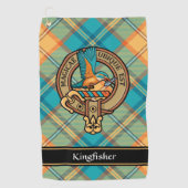 Kingfisher Crest over Tartan Golfhanddoek (Voorkant)
