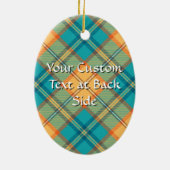 Kingfisher Crest over Tartan Keramisch Ornament (Achterkant)