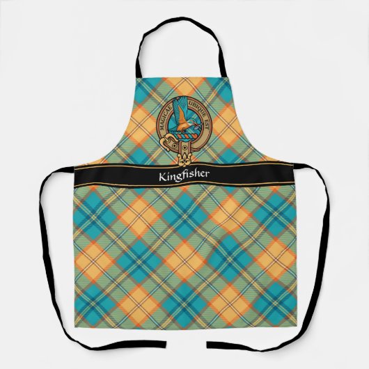 Kingfisher Crest over Tartan Schort (Voorkant)