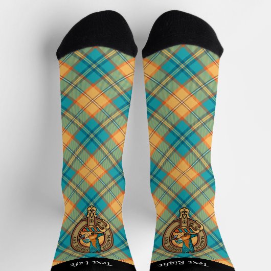 Kingfisher Crest over Tartan Socks Sokken (Top)