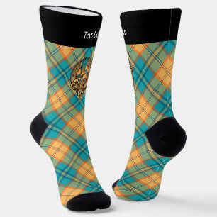 Kingfisher Crest over Tartan Socks Sokken