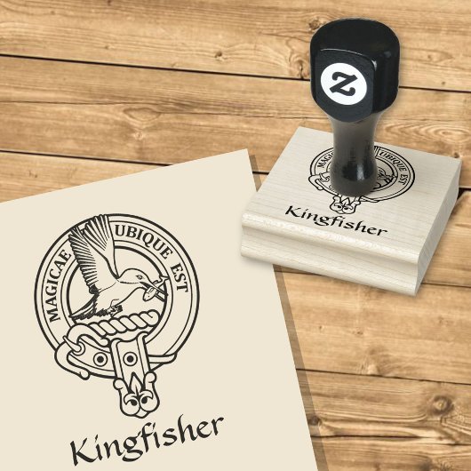 Kingfisher Crest Rubber Stamp Rubberstempel