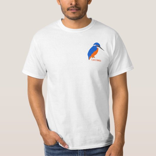 Kingfisher Design Gewoon naam toevoegen T-shirt (Voorkant)