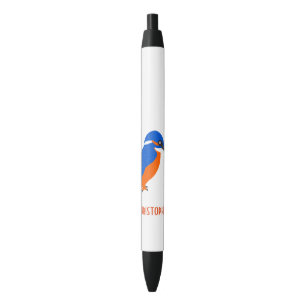 Kingfisher Design Gewoon naam toevoegen Zwarte Inkt Pen
