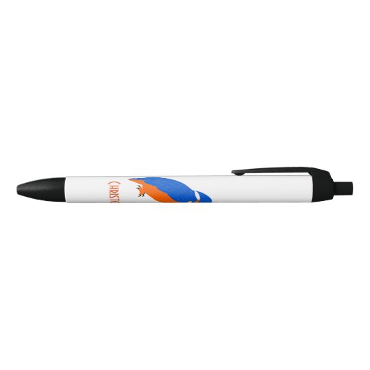 Kingfisher Design Gewoon naam toevoegen Zwarte Inkt Pen (Bovenkant)