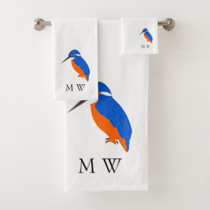 Kingfisher Design Monogram Bad Handdoek