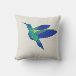 Kingfisher Design Square Pillow – Elegante Natuur- Kussen