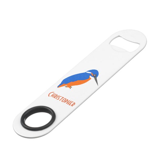 Kingfisher Design Voeg gewoon naam toe Speed Flessenopener (Achterkant Gekanteld)