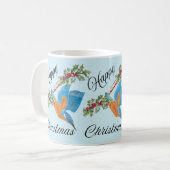 Kingfisher Diving Christmas Coffee Mok (Voorkant links)