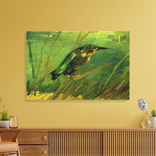 Kingfisher door Vincent van Gogh Canvas Afdruk (Insitu (Woonkamer))