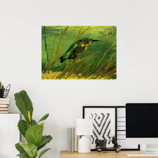 Kingfisher door Vincent van Gogh Poster (Thuiskantoor)