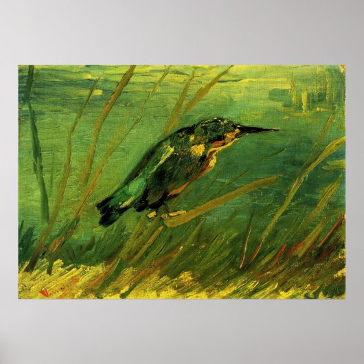 Kingfisher door Vincent van Gogh Poster (Voorkant)