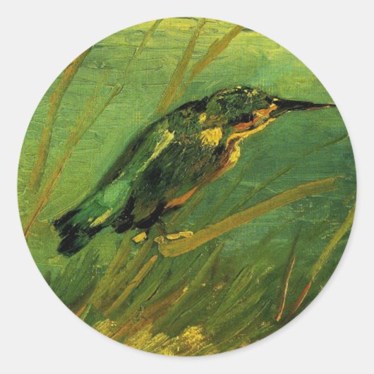 Kingfisher door Vincent van Gogh Ronde Sticker (Voorkant)