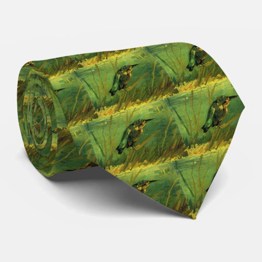 Kingfisher door Vincent van Gogh Stropdas (Opgerold)