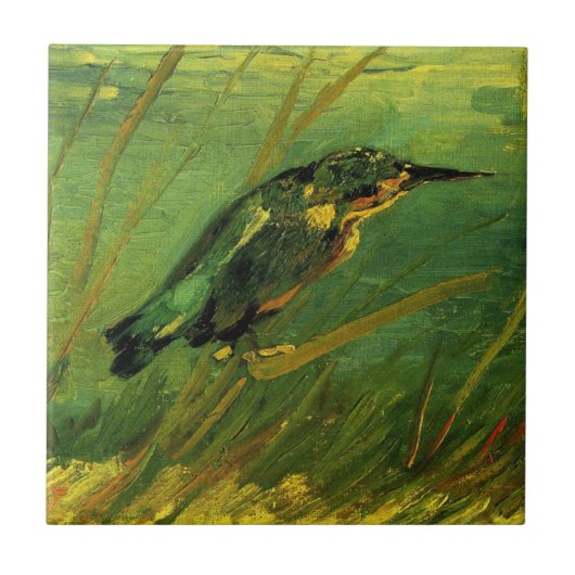 Kingfisher door Vincent van Gogh Tegeltje (Voorkant)