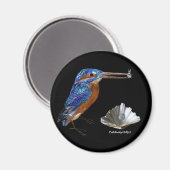 KINGFISHER, Electric Blue, Black Magneet (Voorkant / Achterkant)