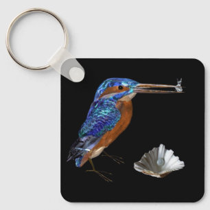 KINGFISHER, Electric Blue, Black Sleutelhanger