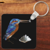 KINGFISHER, Electric Blue, Black Sleutelhanger (Achterkant)