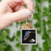 KINGFISHER, Electric Blue, Black Sleutelhanger (Hand)