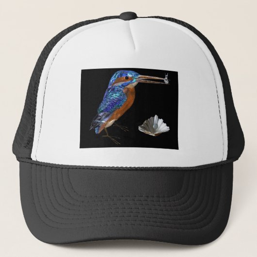 KINGFISHER, Electric Blue, Black Trucker Pet (Voorkant)