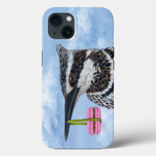 Kingfisher en macaron iPhone 13 hoesje (Achterkant)