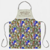 Kingfisher en Native Australian Flowers Schort (Voorkant)