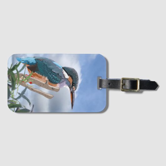 Kingfisher en Willow Bagagelabel (Voorkant (horizontaal))