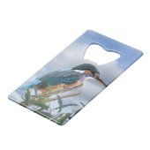 Kingfisher en Willow Creditkaart Flessenopener (Voorkant Gekanteld)
