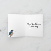 Kingfisher en Willow editable Birthday Kaart (Binnen)