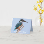 Kingfisher en Willow editable Father's Day Kaart (Gele Bloem)