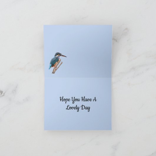 Kingfisher en Willow editable Father's Day Kaart (Binnen)