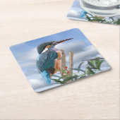 Kingfisher en Willow Kartonnen Onderzetters (Schuin)