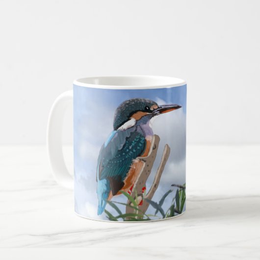 Kingfisher en Willow Koffiemok (Voorkant links)