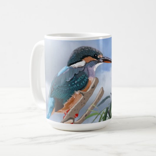 Kingfisher en Willow Koffiemok (Voorkant links)