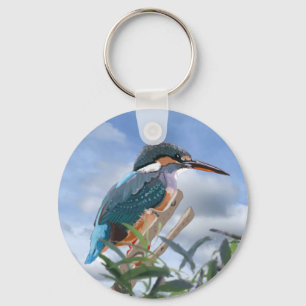 Kingfisher en Willow Sleutelhanger