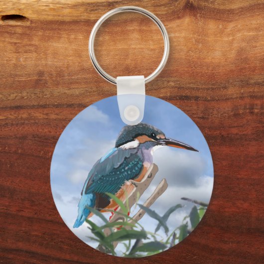 Kingfisher en Willow Sleutelhanger (Voorkant)