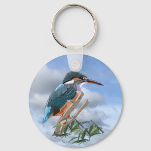 Kingfisher en Willow Sleutelhanger