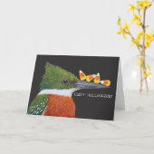 Kingfisher Halloween-kaart Kaart (Gele Bloem)