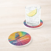 Kingfisher Happy Sandstone Zandsteen Onderzetter (Zijkant)