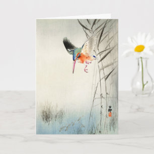 Kingfisher Hunting - Ohara Koson -  kunst Kaart