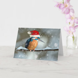 Kingfisher kerstkaart kaart