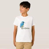 Kingfisher King Twitcher Birdwatcher kinder T-shir T-shirt (Voorkant volledig)