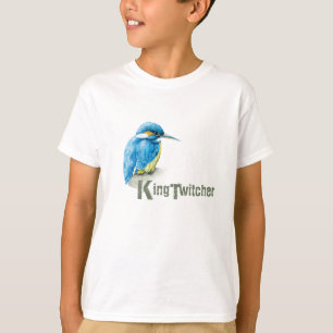 Kingfisher King Twitcher Birdwatcher kinder T-shir T-shirt