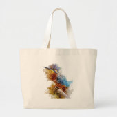 Kingfisher kleine vogel alleen op een plek grote tote bag (Voorkant)